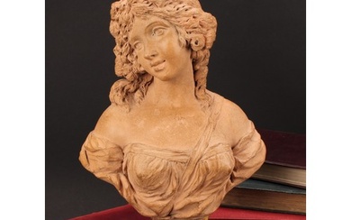 Italian School (19th century), a terracotta portrait bust, o...