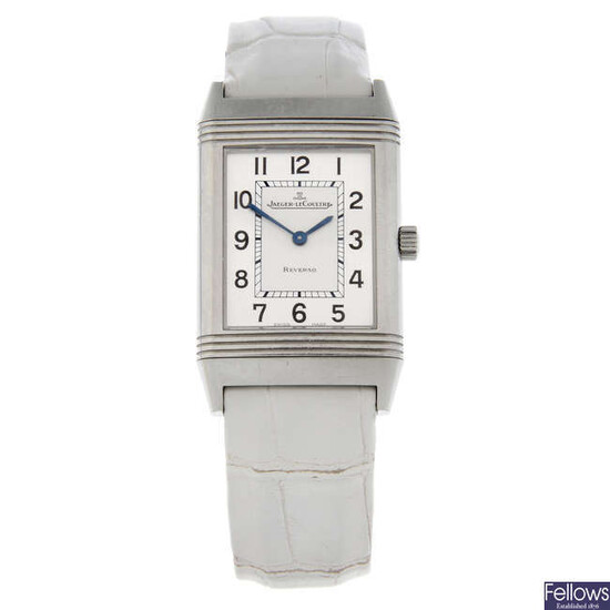 JAEGER-LECOULTRE - a stainless steel Reverso Classique wrist watch, 23x33mm.
