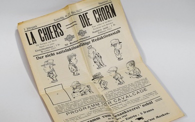 (JOURNAL) Numéro 1 de la première année du journal "LA CHIERS=DIE CHORN", 4 pages, 27...
