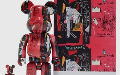 Jean-Michel Basquiat x Andy Warhol x Medicom Toy - Be@rbrick 400% & 100% - Warhol x Basquiat bearbrick 2021