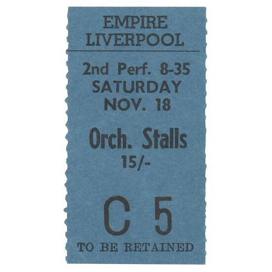 Jimi Hendrix and Pink Floyd 1967 Empire Theatre Ticket