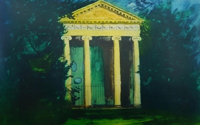 John Piper CH, British 1903-1992, Temple of Diana; lithograph in colours on wove, signed and numbered 13/100 in pencil, image: 40.2 x 60 cm, (framed) (ARR)