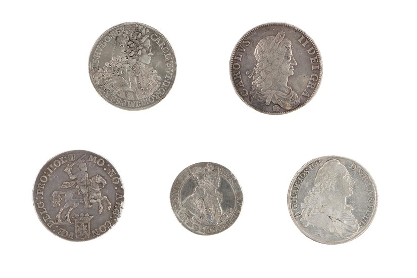 (-), Kavel munten, bestaande uit 1) een zilveren...