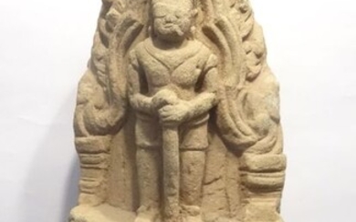 Khmer sculpture - Dvarapala guardian temple 12 ° / 13 ° century - Stoneware - Thailand - khmer