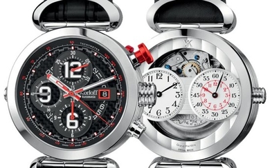 Korloff - Reversible Grand Prix Automatic Chronograph Watch Crocodile/ Silicone Strap Swiss Made - RCA/Q - Men - BRAND NEW