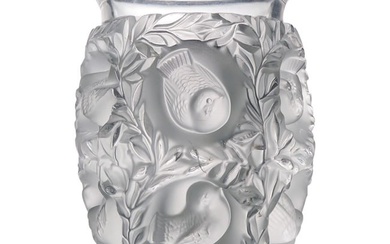 Lalique Crystal "Bagatelle" Footed Vase