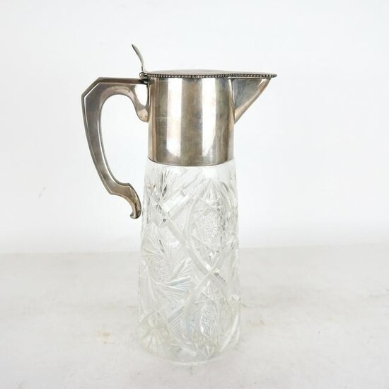 Large Continental Silver Mounted Ewer