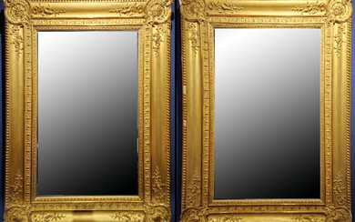 Large Pair of French Louis XV Frames transformed into mirrors,...