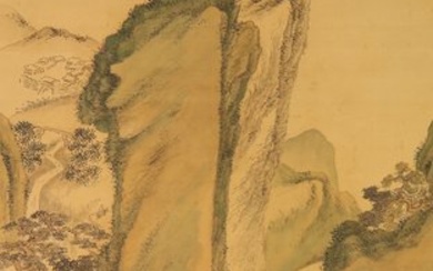 Large size literati landscape painting - Hoashi Yukiame（1810-1884） - Japan - Late Edo period