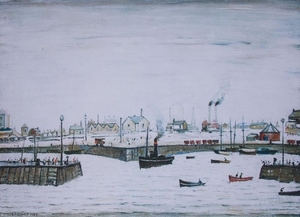 ‡Laurence Stephen Lowry RA (1887 1976) The Harbour…