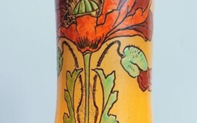 Legras & Cie. - Art Nouveau vase with enamelled decoration of charming Poppies - Circa 1900