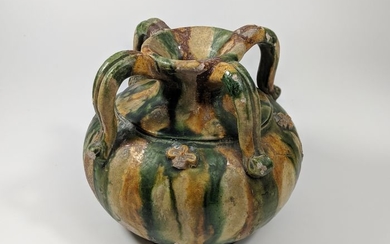 Loop Handle Vase - Sancai - Earthenware - China - Tang Dynasty (618-907)