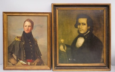 Lot of Two Reproduction Portraits