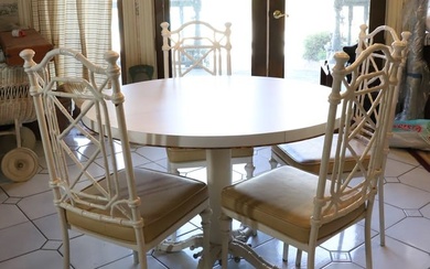 MID CENTURY TABLE AND CHAIRS