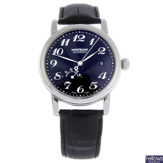 MONTBLANC - a gentleman's stainless steel Meisterstück wrist watch.