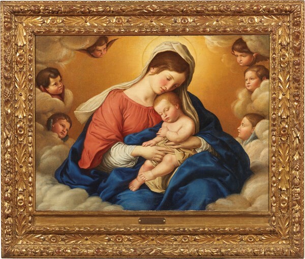 Madonna col Bambino e cherubini, Scuola emiliana del XVII secolo