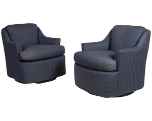 Mason Art - Swivel Club Chairs - Pair