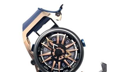 Mazzucato - RIM Rose Gold Reversible Automatic AND Chronograph Rose Gold - Blue - 02-BLCG6 - Men - brand new