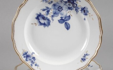 Meissen six dinner plates "Blue flower with golden grasses
