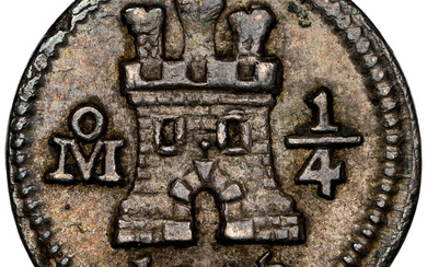 Mexico: , Ferdinand VII silver 1/4 Real 1815-Mo AU58 NGC,...