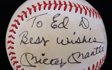 Mickey Mantle Signed OAL Baseball Inscribed "Best Wishes" (Beckett)