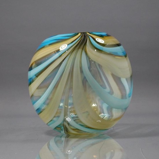 Mid-Century Modern Art Glass Vase Internal Swirls