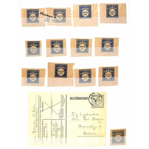 Military Reply Stamps and Covers. 1939-63 Reply stamps all c...