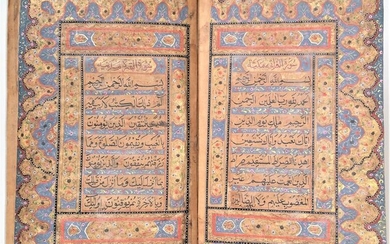 Mughal quran manuscript - Paper - Antique Islamic illuminated HANDWRITTEN MUGHAL QURAN - India - 18th / 19th century