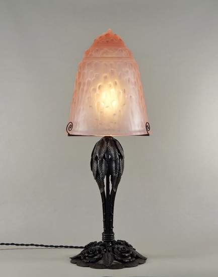 Muller Frères - large French Art Deco lamp