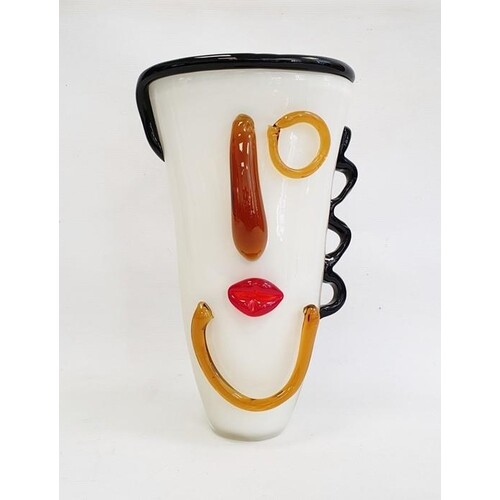 Murano glass Picasso head vase, height approx. 30cm
