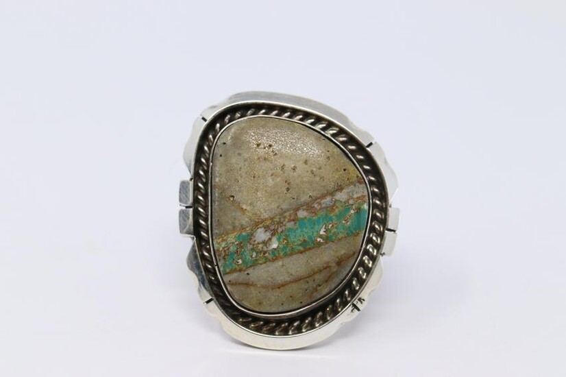 Native american Navajo Turquoise Ring By AUGUSTINE