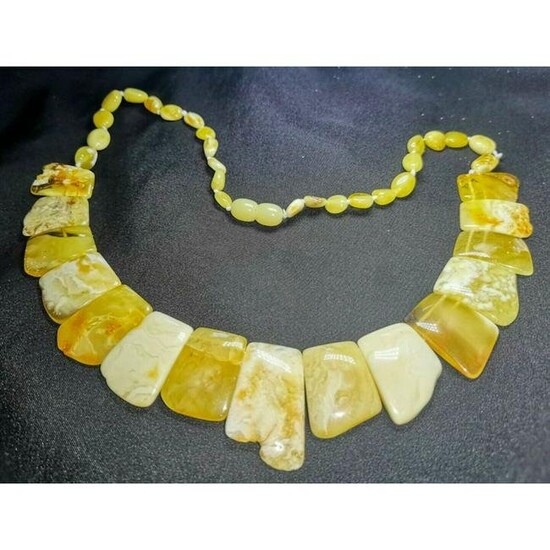 Natural Baltic Amber Chunks 20" Necklace