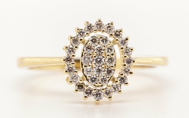 No Reserve Price - 0.30 tcw - 14 kt. Yellow gold - Ring Diamond