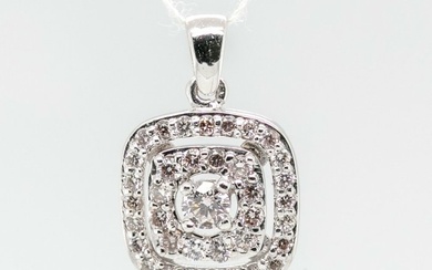 No Reserve Price - 0.41 tcw - 14 kt. White gold - Pendant Diamond