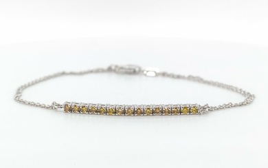 No Reserve Price - 0.47 tcw - 14 kt. White gold - Bracelet Diamond