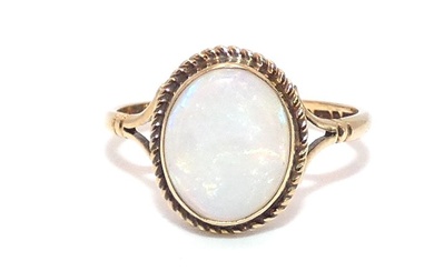 No Reserve Price - Ring - 9 kt. Yellow gold Opal