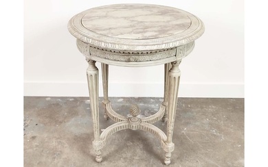 OCCASIONAL TABLE, circa 1900, French painted with frieze dra...