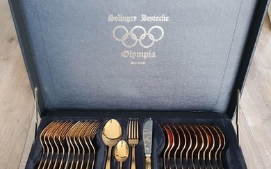 Olympia Solingen - 70-piece Gold-plated cutlery set - Gold (23 / 24k gold plated)