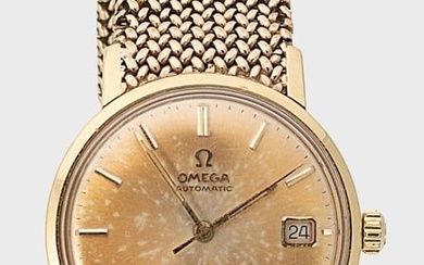 Omega - A Swiss 18ct gold 'Seamaster' wristwatch with a later 9ct gold bracelet