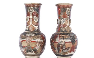 Pair of Satsuma vases, Japan