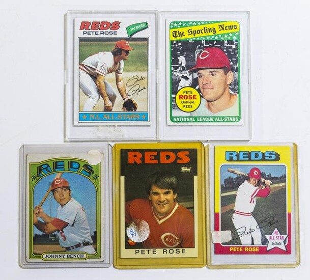 Pete Rose & Johnny Bench Topps Baseball Cards