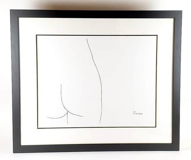 Picasso Nude "Femme" Lithograph on Acrylic Paper Framed