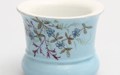 Porcelain vase in blue "Flowers" Porcelain. 6x7 cm