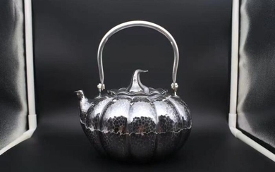 Pot, Silver miniature, Teapot, Teapots, Water pot and cover, Water pots, Silver Teapot - Silver - Japan - 19th - 20th century