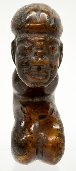 Pre-Columbian Style Carved Stone Figure 6.375-in.