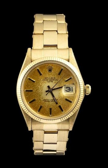 ROLEX DATE gold wristwatch, 1968