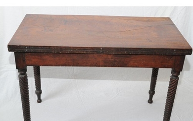 Regency style mahogany tea table with fold-over top, raised ...