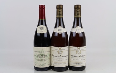 Réunion de 3 bouteilles de CHASSAGNE-MONTRACHET... - Lot 183 - Alexandre Landre Beaune