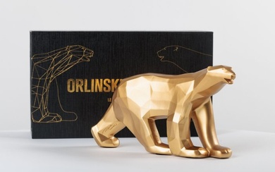 Richard Orlinski (1966) - Sculpture, Lion - 20 cm - Resin - 2020
