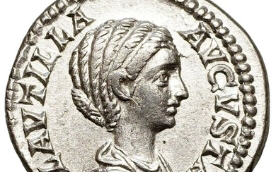 Roman Empire. Plautilla († AD 212). AR Denar,,Rom, Concordia - Top